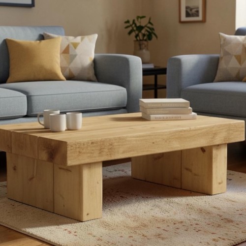 Handmade wooden beam - wooden, coffee