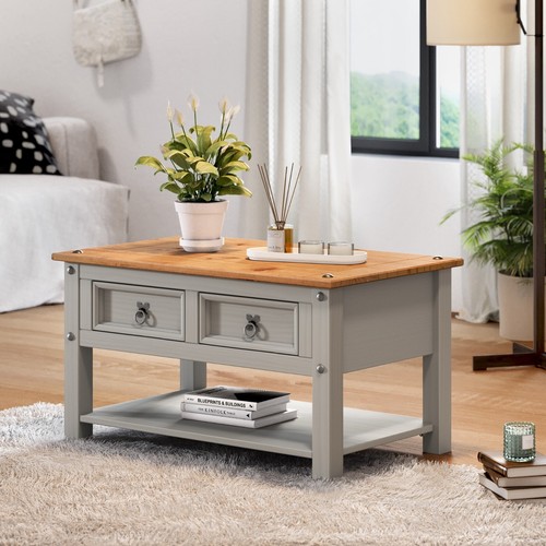 Corona coffee table grey - grey, wax