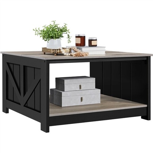 Tier square wood - square, coffee